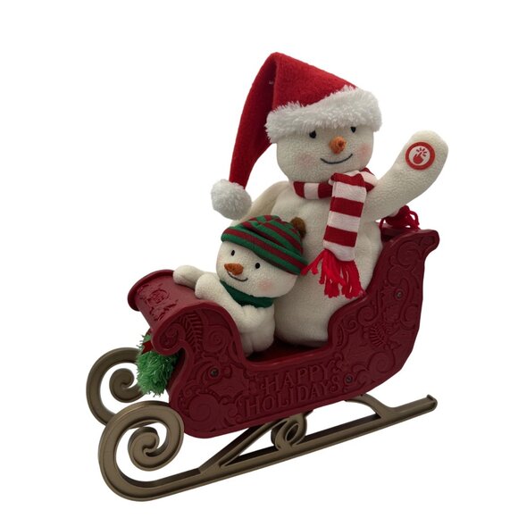 Hallmark Jingle Pals Singing Snowman Twinkling Sleigh Ride 2016 - Picture 1 of 4